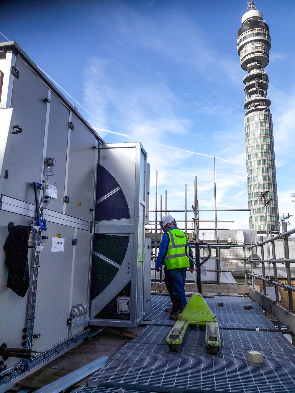 On site assembly of flat packed AHU