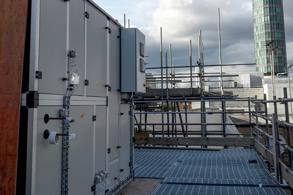 Built flat packed AHU in London W1