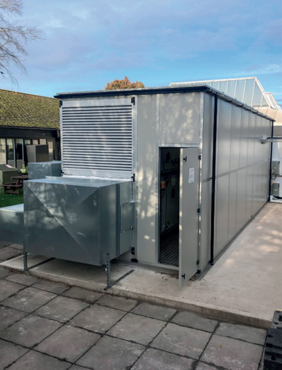 Exterior HTM-03.01 hospital AHU with door open